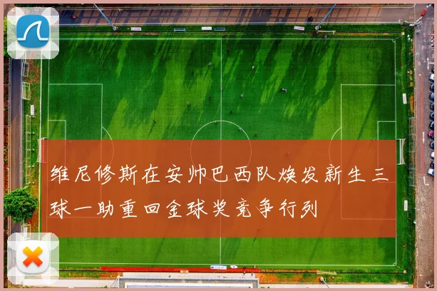 维尼修斯在安帅巴西队焕发新生三球一助重回金球奖竞争行列